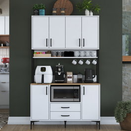 Hanah Home Gabinete Multipropósito Blanco y Nuez JE169 - 3260